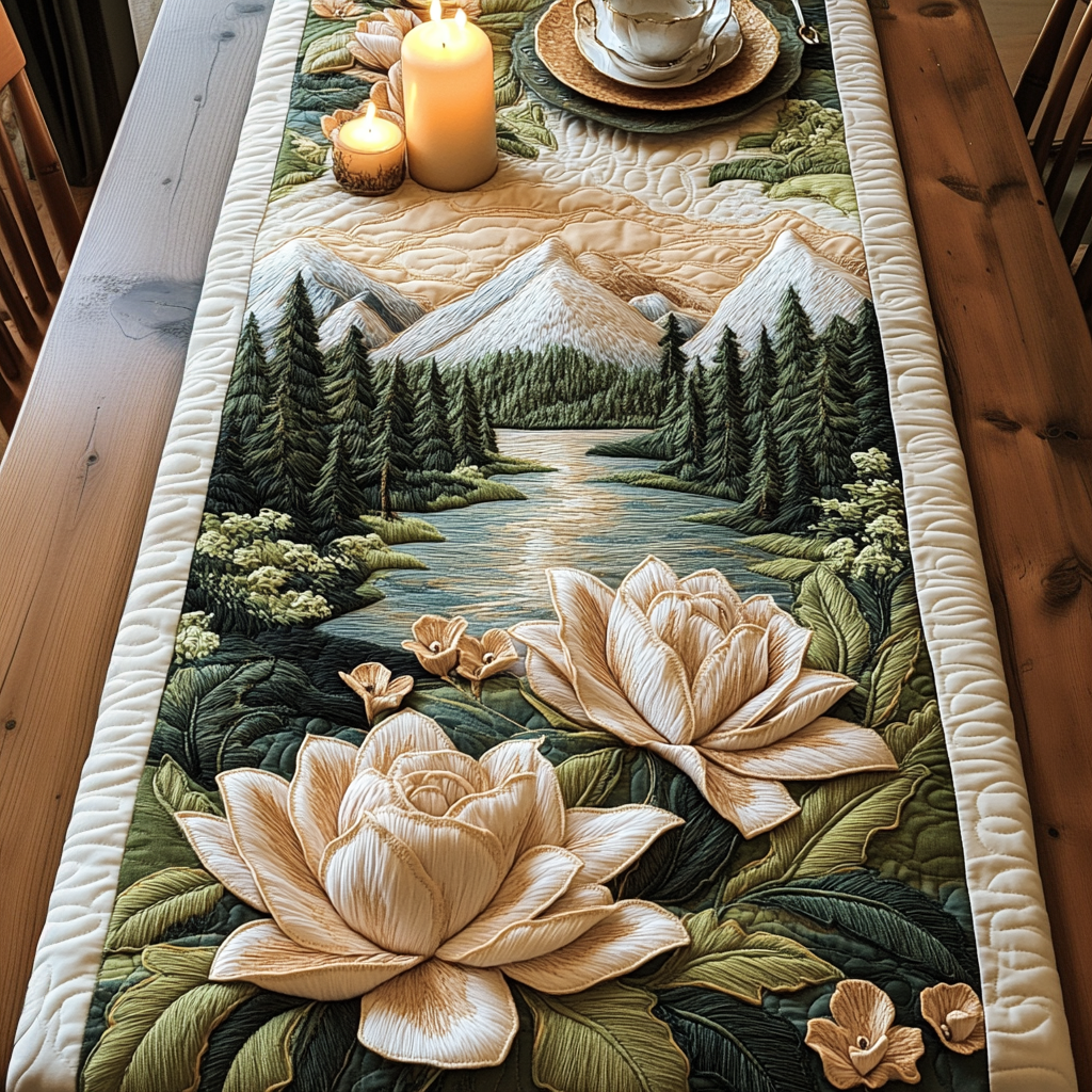 Gentle Valley Quilted Table Runner NCU0VH4730