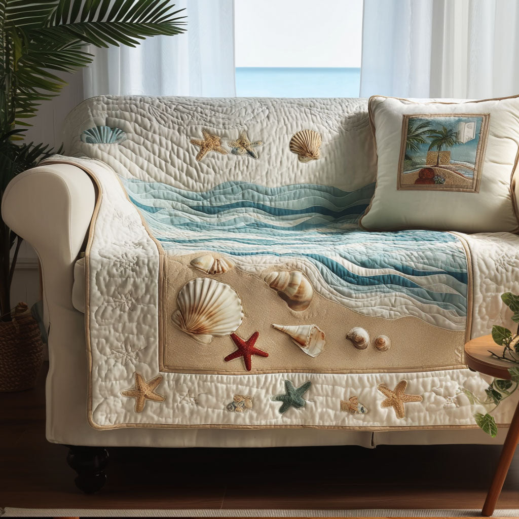 Gentle Waves Quilted Sofa Cover NCU0NT11787