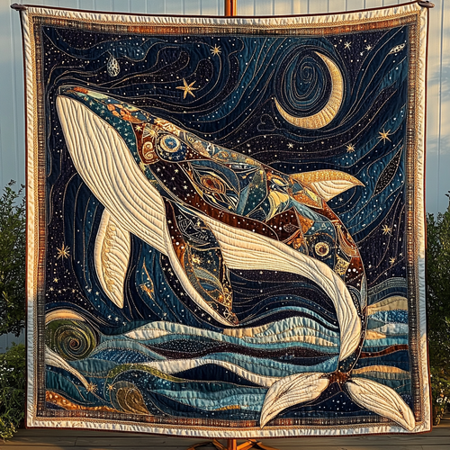Gentle Whale Drift Quilted Blanket NCU0DK4004