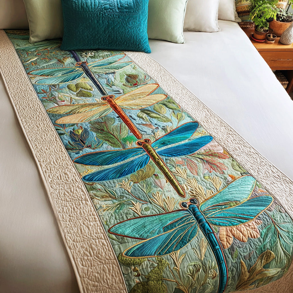 Gentle Wing Lake Quilted Bed Runner NCU0TD1574