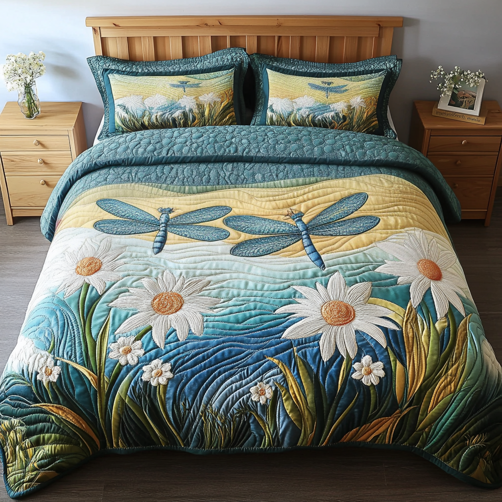 Gentle Wings 3-Piece Quilted Bedding Set NCU0VH3947