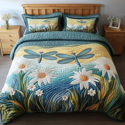 Gentle Wings 3-Piece Quilted Bedding Set NCU0VH3947