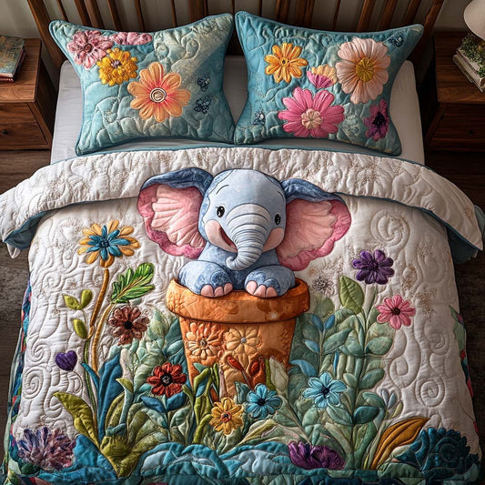 Gentle Wisdom 3-Piece Quilted Bedding Set NCU0NT8144