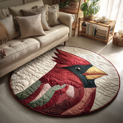 Geometric Cardinal Quilted Round Mat NCU0HH001