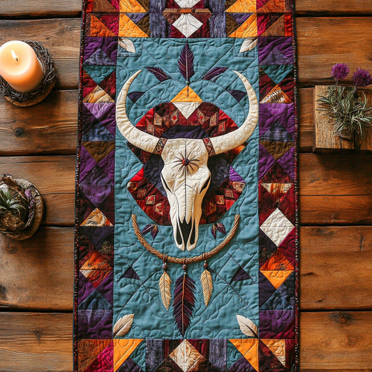 Geometric Harmony Quilted Table Runner NCU0PT7066