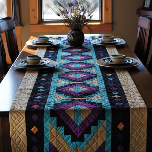 Geometric Legend Quilted Table Runner NCU0PT3989