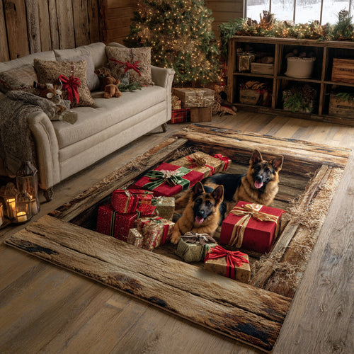 German Shepherd Guardians Area Rug NCU0HH1345