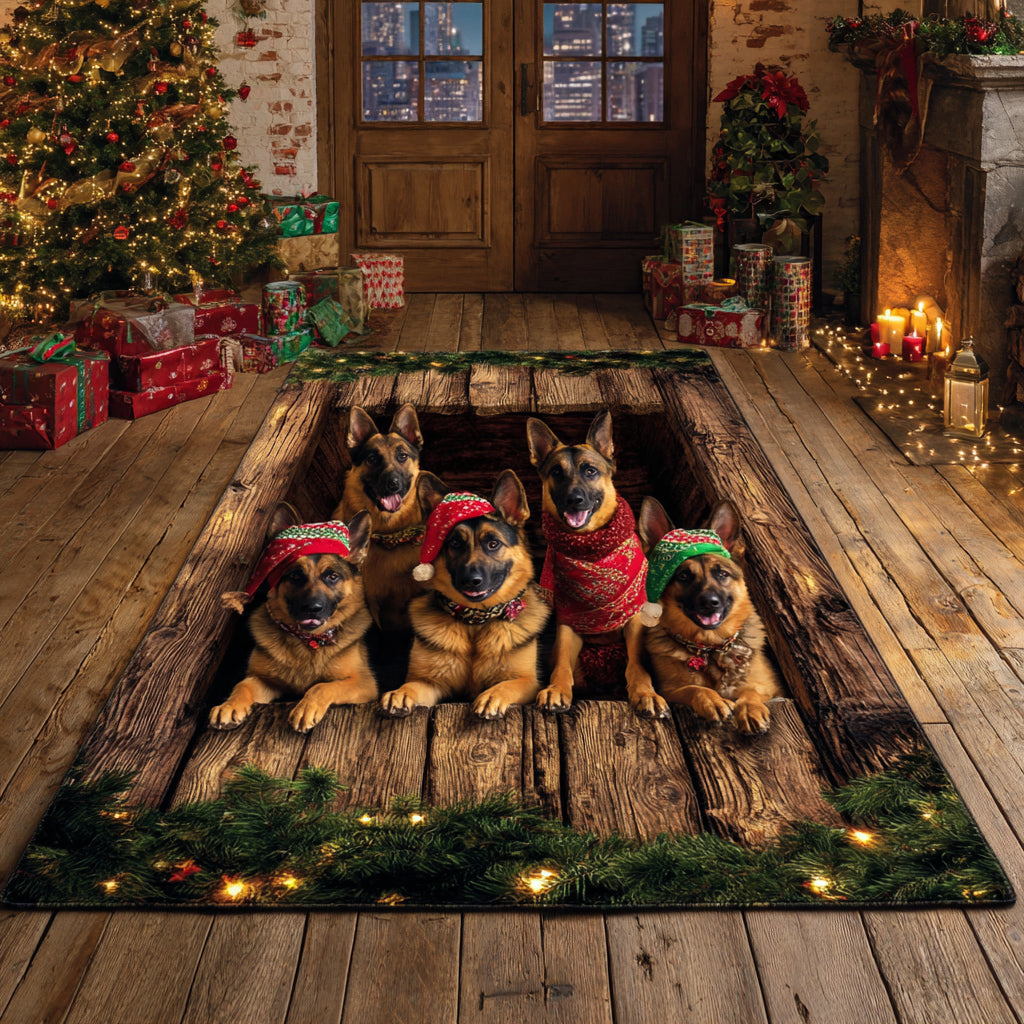 German Shepherd Spirit Area Rug NCU0HH1347