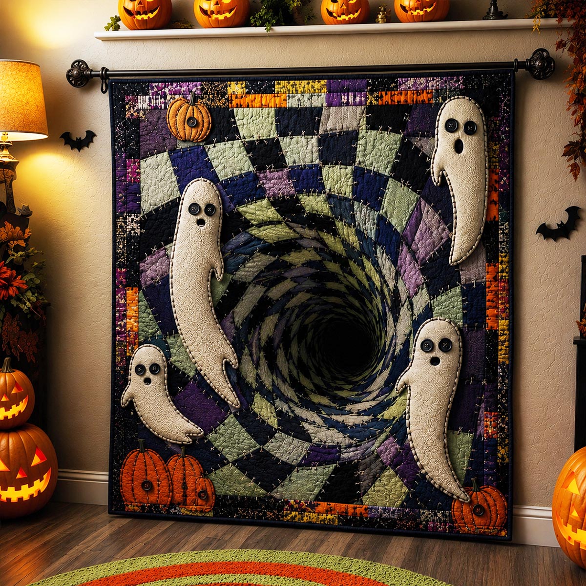 Ghost Whirl Quilted Blanket NCU0DV9863