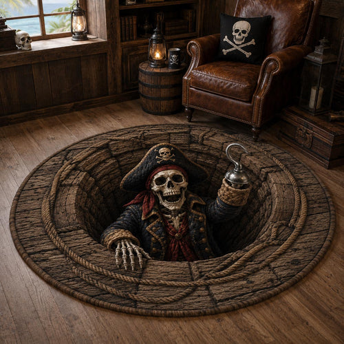 Ghost Captain Quilted Round Mat NCU0DV9967