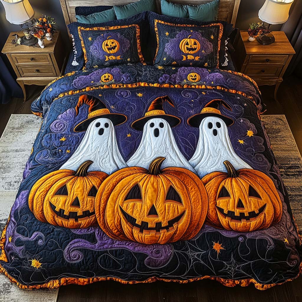 Ghost Whisper 3-Piece Quilted Bedding Set NCU0NT9497