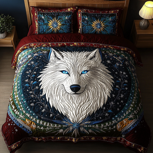 Ghost Wolf 3-Piece Quilted Bedding Set NCU0DK8076