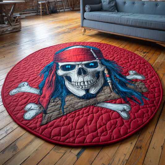 Ghostly Pirate Quilted Round Mat NCU0HH464