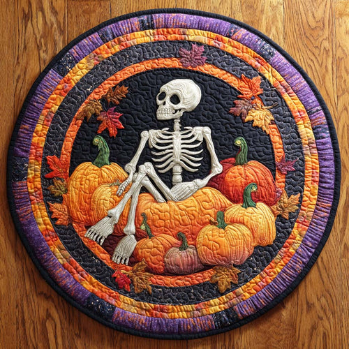 Ghostly Shadows Quilted Round Mat NCU0TD164