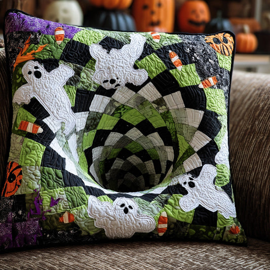 Ghostly Vortex Quilted Pillow Case NCU0DV7577