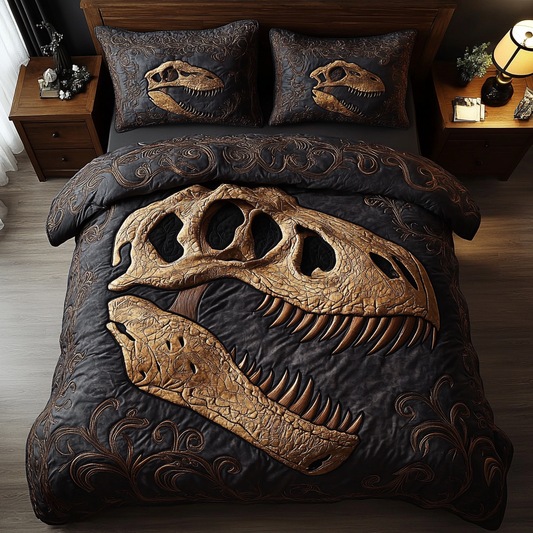 Giant Fossil 3-Piece Quilted Bedding Set NCU0DV4422