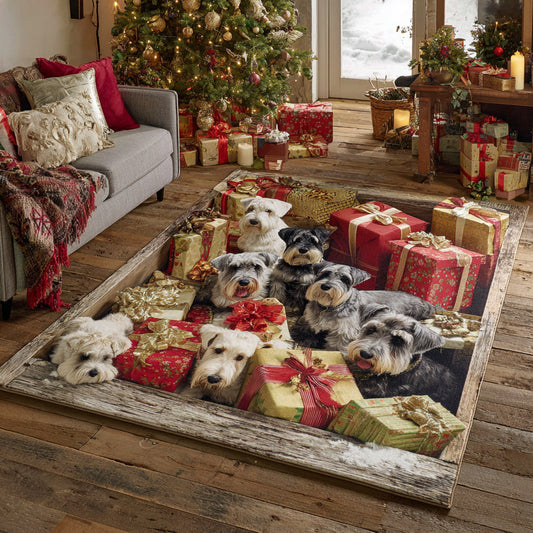 Gift Box Schnauzer Crew Area Rug NCU0HH1479