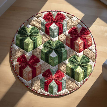 Gift Circle Quilted Round Mat NCU0XD580