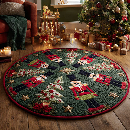 Gift Garland Quilted Round Mat NCU0TV422