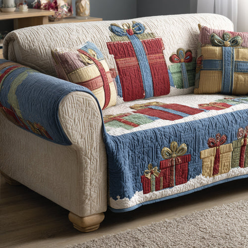Gift Parade Quilted Sofa Cover NCU0DV8353