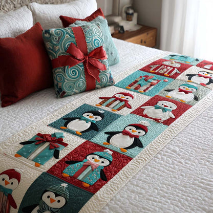Gift Penguins Quilted Bed Runner NCU0NT10035