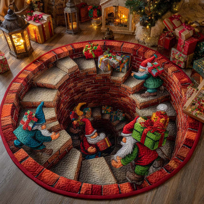 Gift Spiral Quilted Round Mat NCU0XD1116