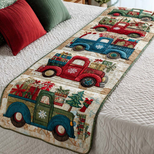 Gift Trucks Quilted Bed Runner NCU0NT10295