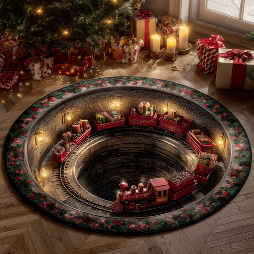 Christmas Train Round Carpet NCU0VT304
