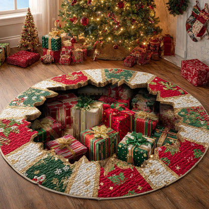 Gift Wonderland Quilted Round Mat NCU0TV602