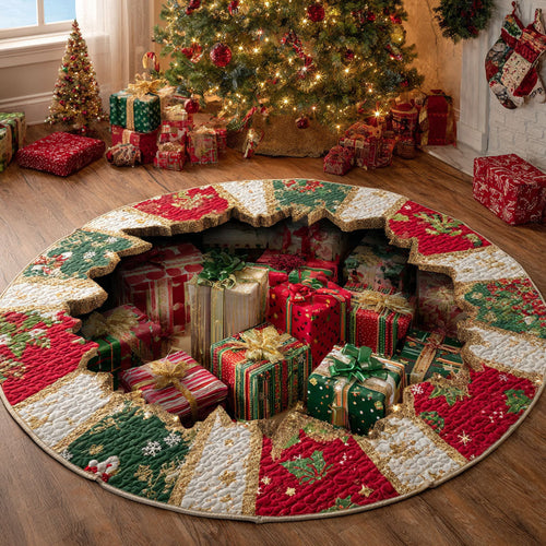 Gift Wonderland Quilted Round Mat NCU0TV602