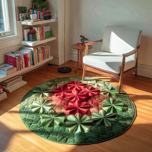 Gift Wrapping Bloom Quilted Round Mat NCU0XD577