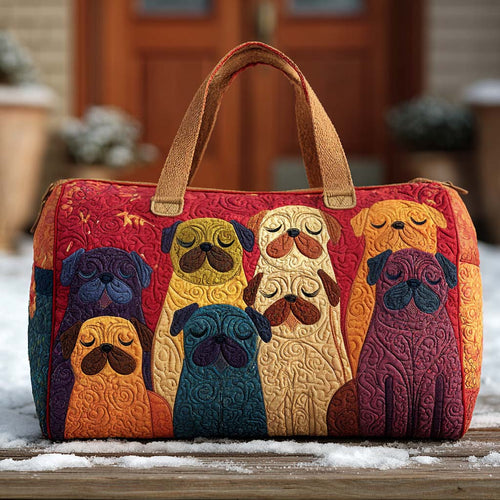 Giggle Pug Quilted Duffle Bag NCU0PT9557