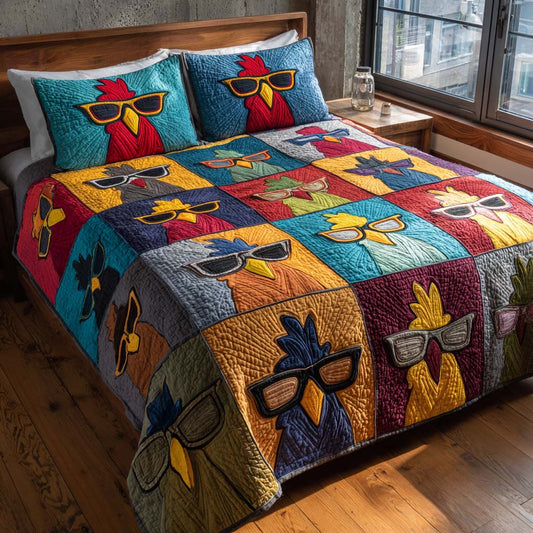 Gigglebeak 3-Piece Quilted Bedding Set NCU0XD017