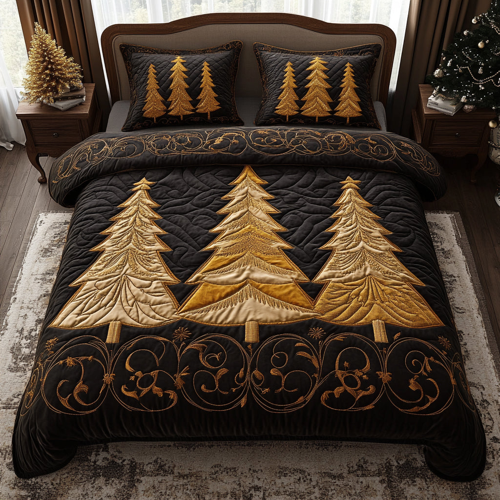 Gilded Forest 3-Piece Quilted Bedding Set NCU0DV8478