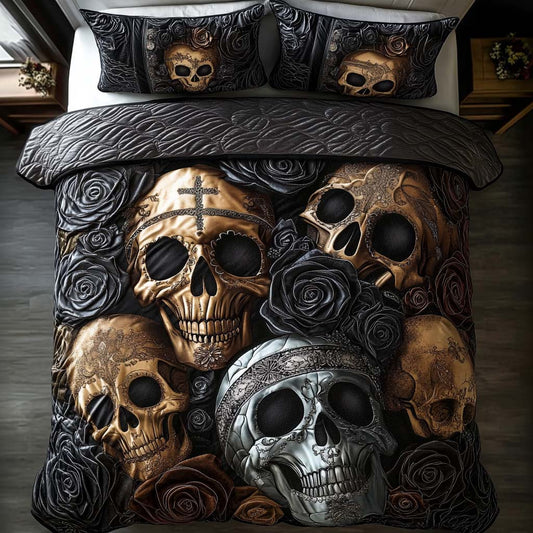 Gilded Grins 3-Piece Quilted Bedding Set NCU0NT7943