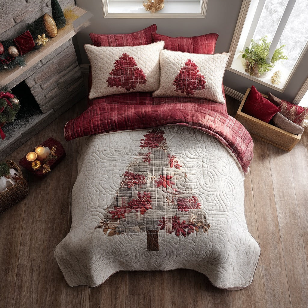 Gilded Pines 3-Piece Quilted Bedding Set NCU0DV8329