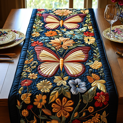 Gilded Wings Quilted Table Runner NCU0DV3204