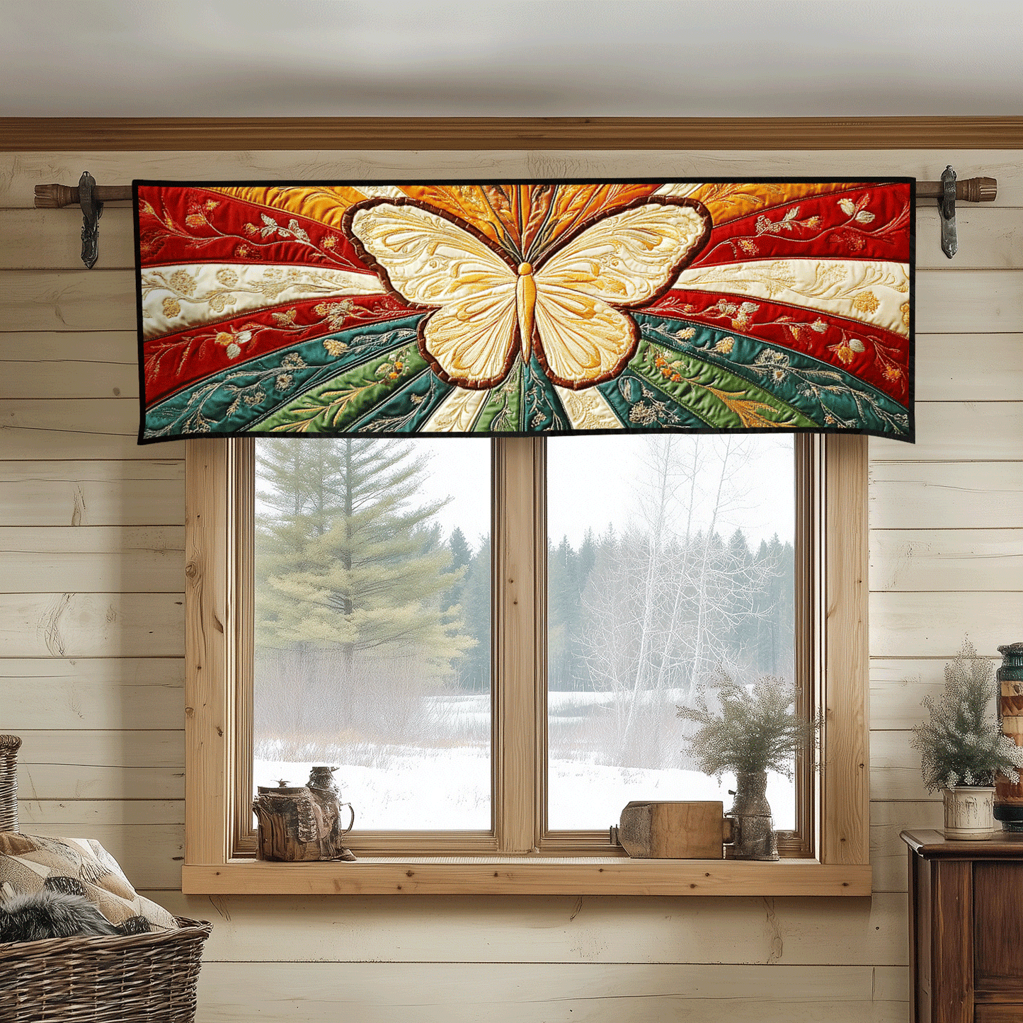 Gilded Wings Quilted Valance NCU0DV3563