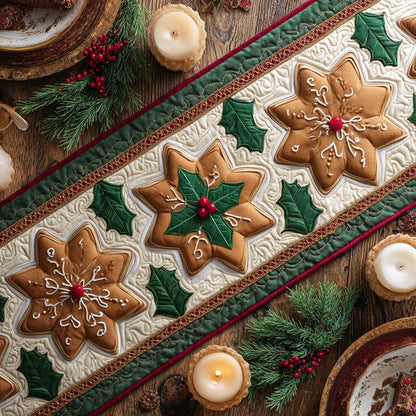 Ginger Star Quilted Table Runner NCU0XD416