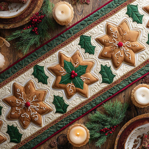 Ginger Star Quilted Table Runner NCU0XD416