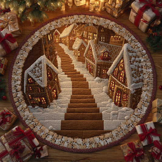 Gingerbread Canyon Quilted Round Mat NCU0DV8607