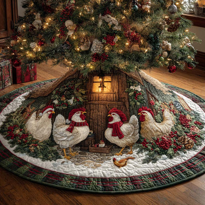 Gingerbread Carolers Quilted Tree Skirt NCU0XD1985