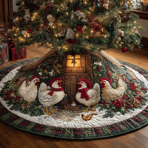 Gingerbread Carolers Quilted Tree Skirt NCU0XD1985