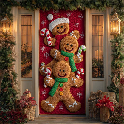 Gingerbread Family Cheer Quilted Door Cover NCU0XD1948