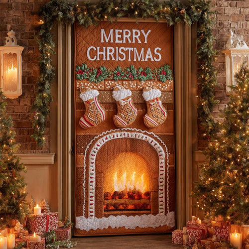 Gingerbread Gift Hearth Quilted Door Cover NCU0XD2020