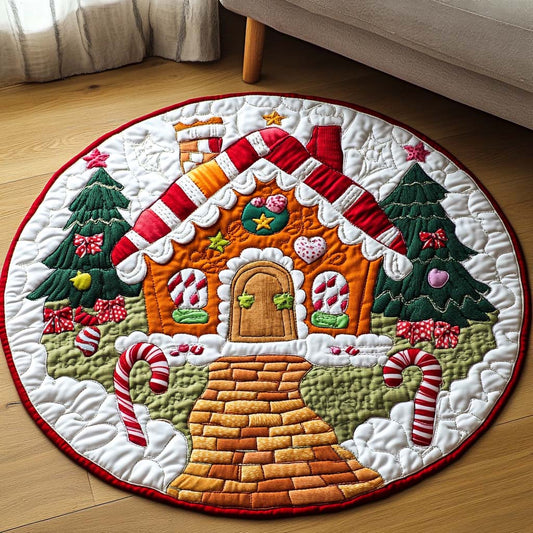 Gingerbread Haven Quilted Round Mat NCU0NT1232