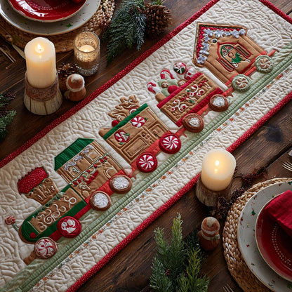 Gingerbread House Quilted Table Runner NCU0XD412