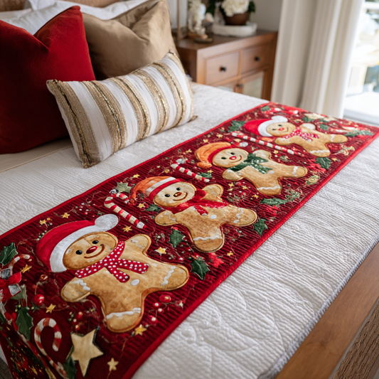 Gingerbread Joy Quilted Bed Runner NCU0DK9984