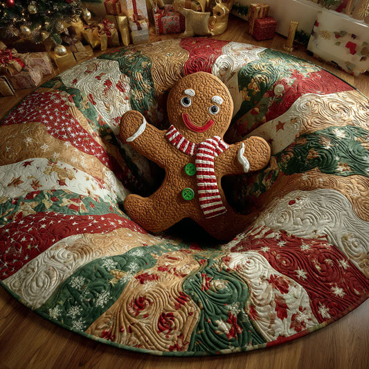Gingerbread Joy Quilted Round Mat NCU0TV599