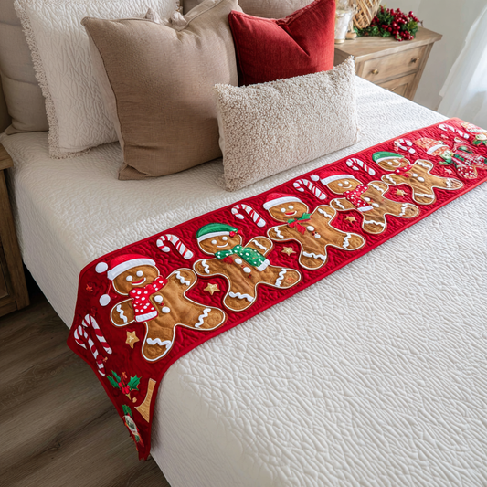 Gingerbread Magic Quilted Bed Runner NCU0DK9985
